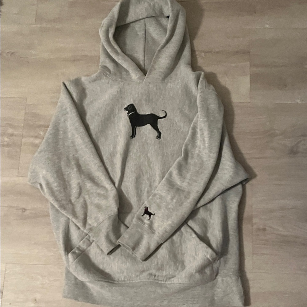 The Black Dog Gray Hoodie with Black Dog Print